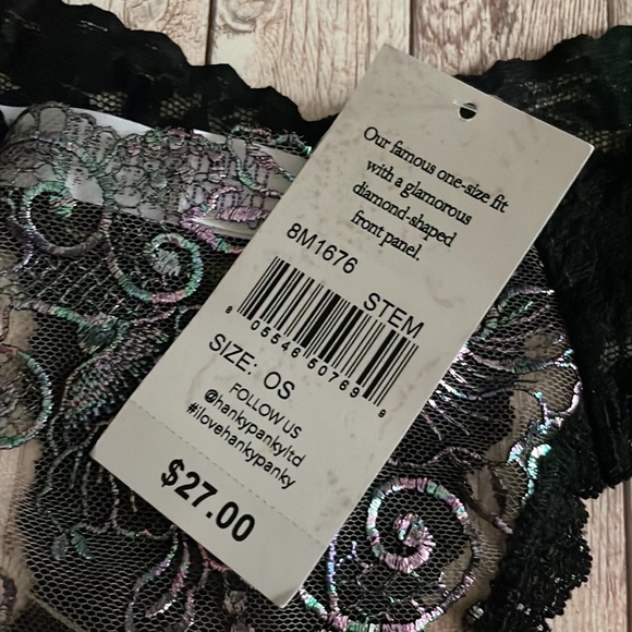 Hanky Panky limited edition Diamond Rise (low rise) thongs set of 2 New w/ tags - Picture 6 of 13